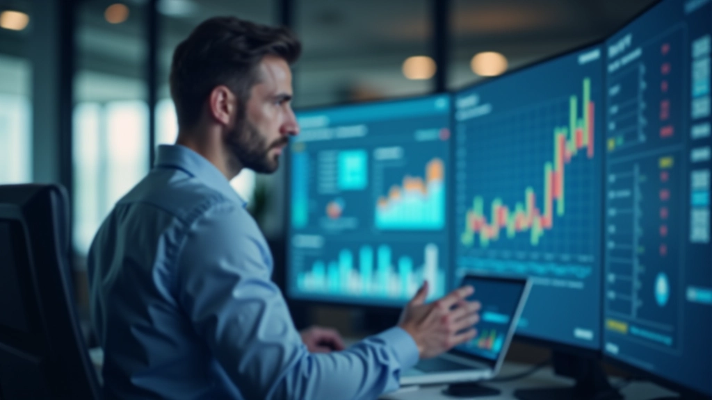 Geschäftsmetriken und Wachstumsdaten, Finanzanalyse mit Graphen und Statistiken in einem modernen Analysezentrum